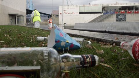 Imagen de archivo de un botellón en Praza da Estrela