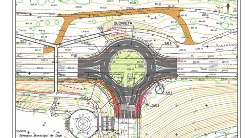 Proyecto de la glorieta en la N-VI con Alfonso X en Lugo