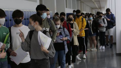 Primera jornada de selectividad en Galicia. Imagen de A Coruña