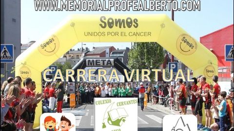 Cartel de la carrera solidaria del colegio Cervantes