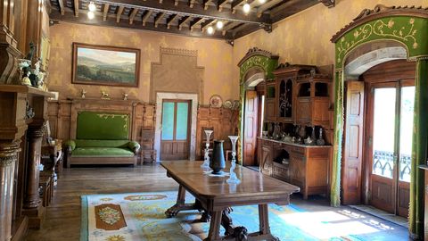 Una de las estancias del palacio de Doriga