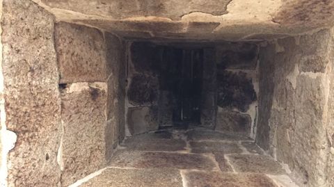 Aspecto del tiro de la chimenea por dentro