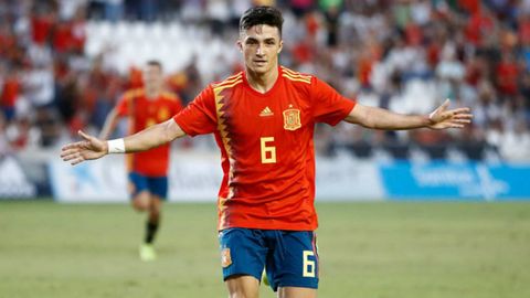 El futbolista ovetense Manu García con la selección española