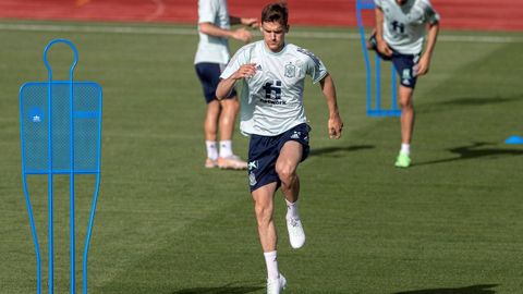 Llorente, durante un entrenamiento con la selección nacional