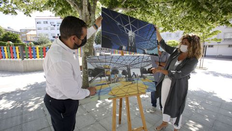 Marián Ferreiro e Ibán Santalla presentaron ayer la obra