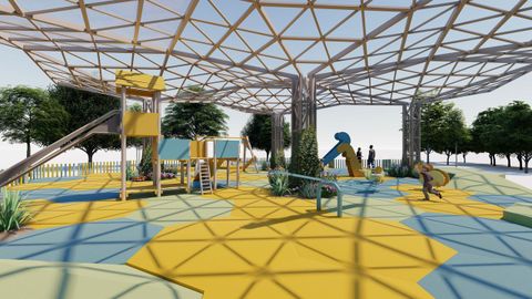 El nuevo espacio tendrá una estructura metálica y de policarbonato