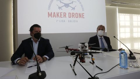 Presentación de la liga Maker Drones, esta mañana en la Fundación Barrié