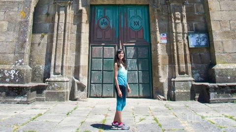 Eva Abal, en su itinerario por el Padrón jacobeao