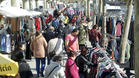El feirón del segundo domingo de cada mes se celebra en la zona de la Alameda