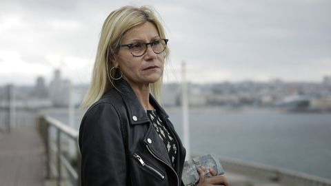 Daría Casas, paciente de covid en rehabilitación y logopedia en la unidad poscovid del Chuac, en A Coruña