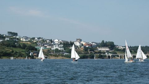 Campeonato de regata en el embalse de Portomarín