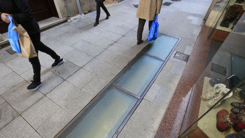 Ventana arqueológica en Doutor Castro en Lugo que guarda los mosaicos romanos