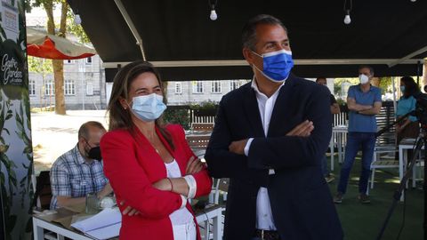 Los concejales del PP en Pontevedra Pepa Pardo y Rafa Domínguez hicieron balance del ecuador del mandato municipal