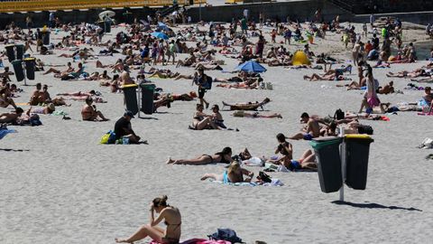 Playa de Riazor, en A Coruña
