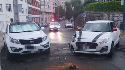 Uno de los accidentes del fin de semana tuvo lugar en la rúa San Xillao