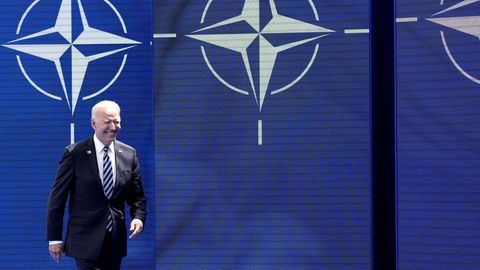 El presidente Joe Biden, a su llegada a la cumbre de la OTAN