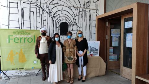 Montero, Castro y Saavedra, en la presentación de la iniciativa en la Oficina de Turismo de Ferrol Vello