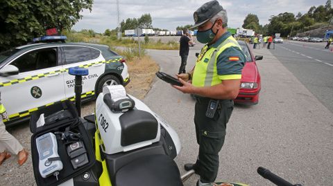 Control de alcohol y drogas de la Guardia Civil en la N-550
