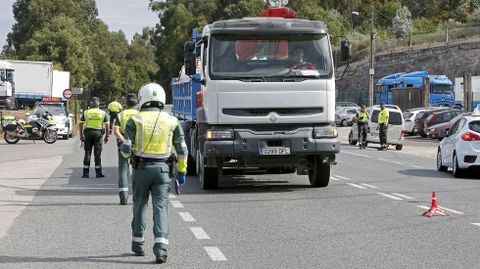 Control de alcohol y drogas de la Guardia Civil en la N-550
