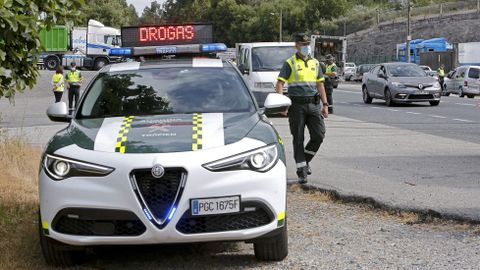 Control de alcohol y drogas de la Guardia Civil en la N-550