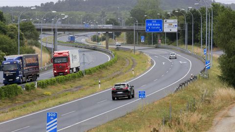 Autovía A-6 a la altura de Lugo