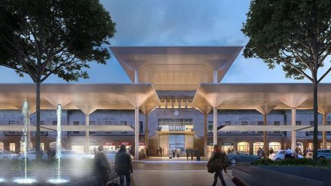 Imagen virtual del aspecto exterior de la estación de Ourense