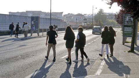La calle Reina Victoria de Pontevedra, que se cerró al tráfico rodado en septiembre del 2020