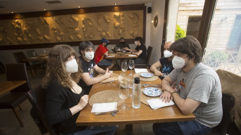 A Cunca, en Buño, Malpica, en donde los locales hosteleros han vuelto a tener que bajar su aforo tras la entrada del concello en el nivel medio