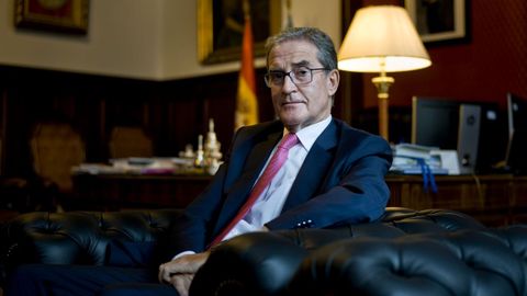El presidente del Tribunal Superior de Xustiza de Galicia, el miércoles en su despacho.