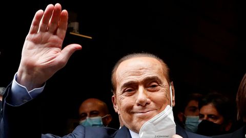 Silvio Berlusconi, el pasado febrero durante las negociaciones para formar Gobierno en Italia.