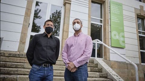 Pedro Orgeira y Carlos Ulloa, investigadores en el campus de Ourense