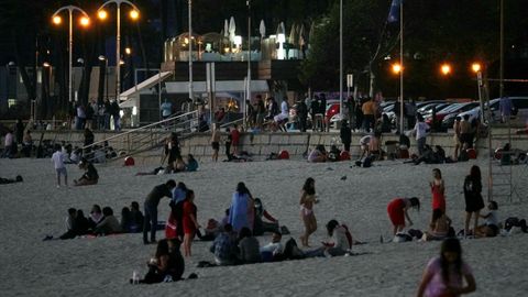 Ambiente en Samil, Vigo