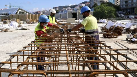 La construcción de Vialia se cobra grandes cantidades de acero y vidriería.