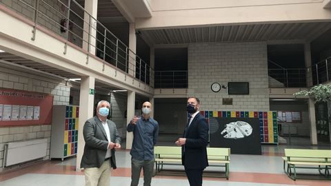 Momento de la visita al IES Rafael Dieste de A Coruña