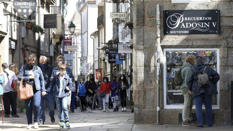 Rúa do Franco, en el casco histórico de Santiago.