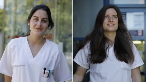 Vanesa Rojo (izquierda) y Cristina González (derecha) se han incorporado a los centros de salud de Os Rosales y Acea de Ama