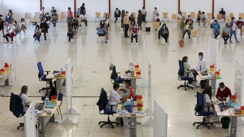 Imagen de la zona de vacunación habilitada en las instalaciones de FIMO