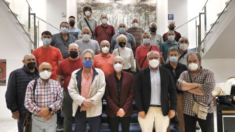Los alumnos del obradoiro de Instrumentos, durante el acto de entrega de los diplomas