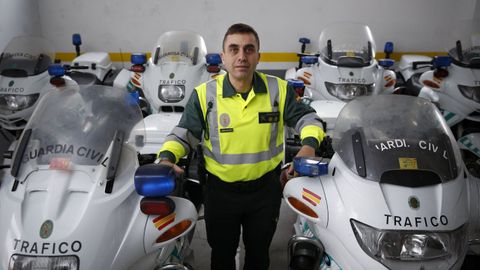 Molano, durante su etapa como teniente coronel de Tráfico en Galicia