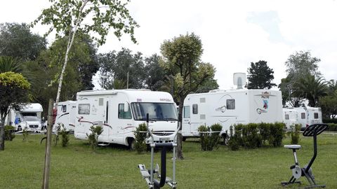 Área de autocaravanas en Praia Xardín