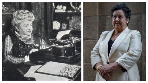 A narradora Emilia Pardo Bazán e a profesora María Pilar García Negro.