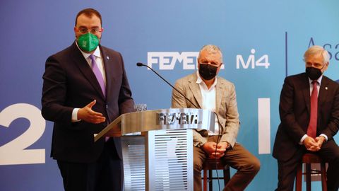 Barbón, durante la asamblea de Femetal. / Armando Álvarez