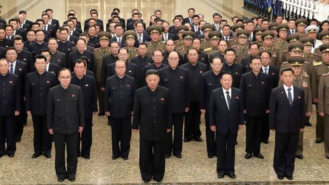 Kim Jong-un, este mes en el Palacio del Sol de Kumsusan