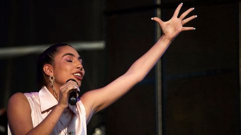 María José Llergo, en un reciente concierto en Barcelona, en el festival Vida 2021.