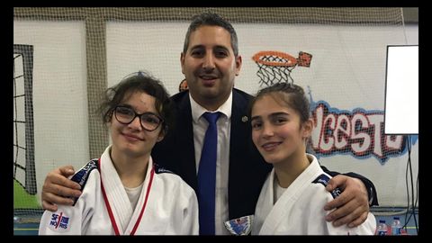 Naira, el presidente David y Lucía, en una imagen de archivo