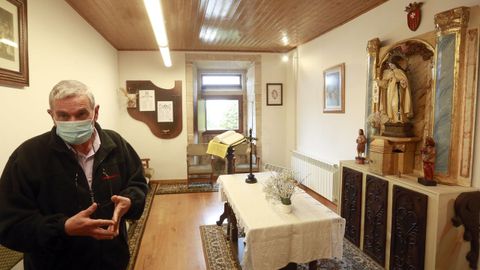 Andrés García, que ingresó en el año 1997, en la capilla privada de los seis frailes