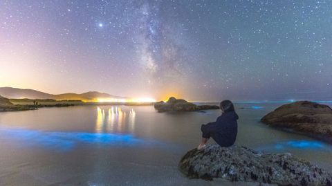 Agosto del 2020. Mar de ardora en la playa de Carnota