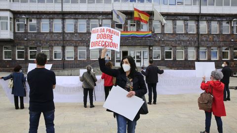 Protesta realiaza el 29 de junio para pedir que la rúa da Pravia tuviese de nuevo doble sentido de circulación