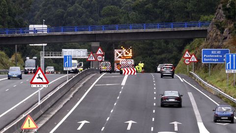 El accidente alteró la circulación en la Autovía do Salnés durante tres horas
