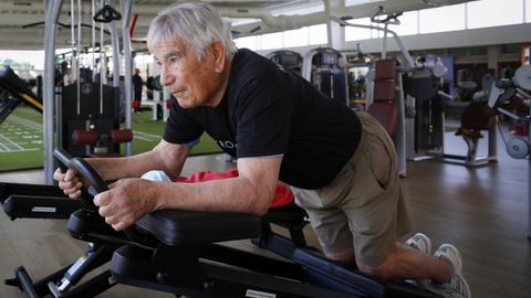 Moll ejercitándose en el gimnasio Metropolitan La Solana, de A Coruña